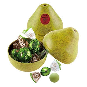 <まるっとかわいいふるうつ。>まるっとフルーツ缶(洋梨)