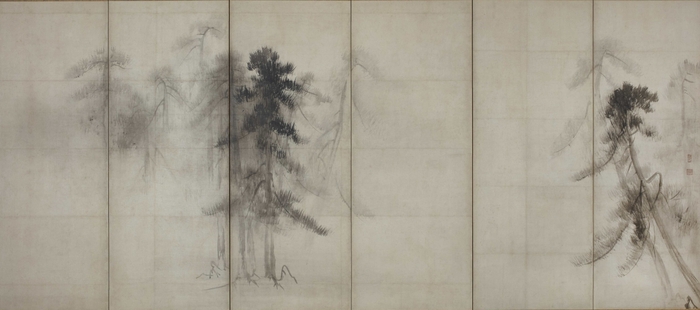 国宝 松林図屏風(右隻) 長谷川等伯筆 安土桃山時代・16世紀 東京国立博物館蔵 1月2日(月・休)~15日(日) 本館7室