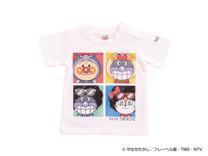 ユアデザインファクトリーTシャツ　価格：半袖こども(90・100・110・120cm)各4&#44;950円／半袖おとな(S・M・L・LL)各5&#44;390円　店舗：アンパンマンキッズコレクション