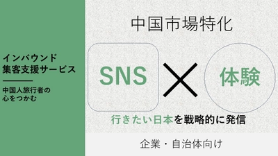 インバウンド集客の鍵は「体験とSNS」　 中国市場に特化した新サービスを開始