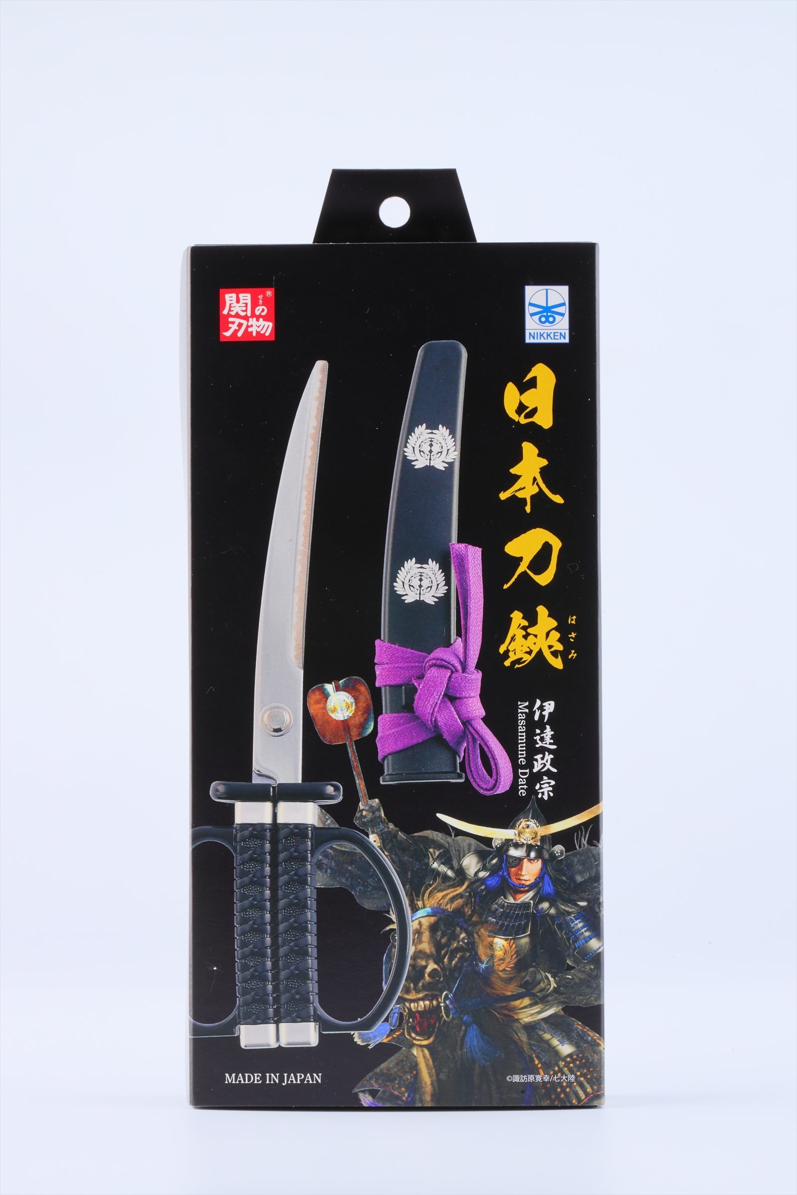 日本刀はさみ 伊達政宗モデル 掛け台付き(パッケージ)