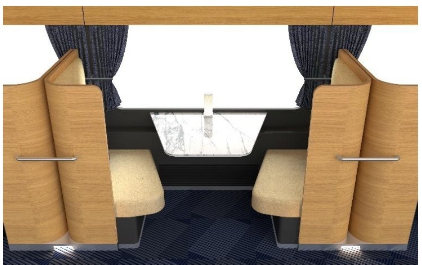 1・2号車 2人席(イメージ)