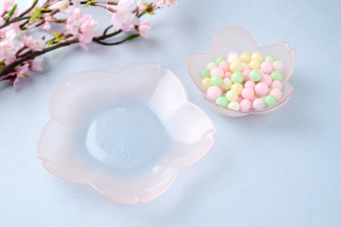 廣田硝子 はなほのか(画像右/小鉢 左/小皿)