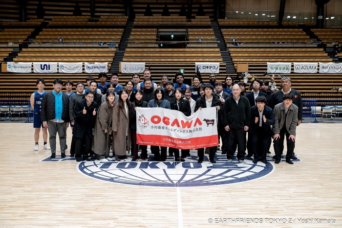 試合観戦後の記念写真