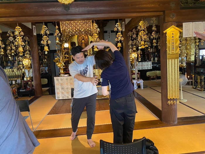 7/20 菩提寺での姿勢教室の様子3