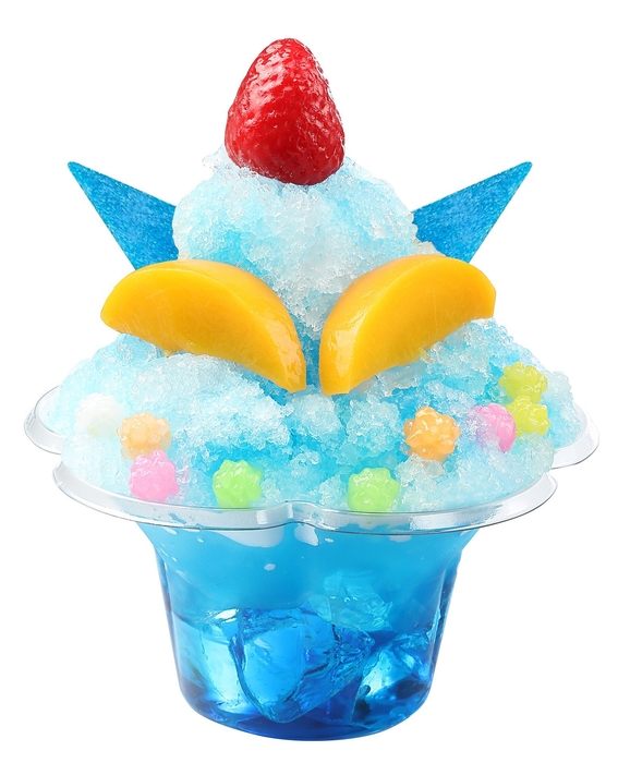 ▲フルーツが盛りだくさん! 「アクション仮面 かき氷」