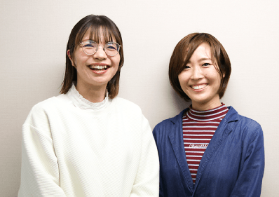 大田区南六郷創業支援施設 六郷BASE コミュニティマネージャー 太田尚緒美氏(左)と角谷恵氏