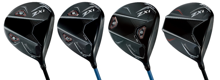 左から「スリクソン ZXi ドライバー」、「スリクソン ZXi TR ドライバー」、「スリクソン ZXi LS ドライバー」、「スリクソン ZXi MAX ドライバー」