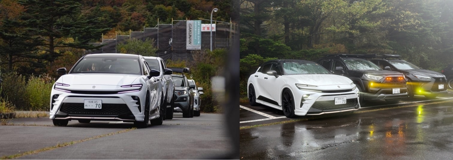 雨霧の中のRAV4