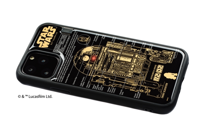 FLASH R2-D2(TM) 基板アート iPhone 11 Pro ケース黒 ななめ