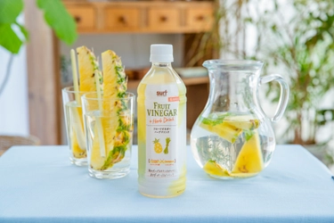 ナチュラルなパイナップル酢で心もからだもすっきり！ 『フルーツビネガーハーブドリンク』9月9日に新発売！