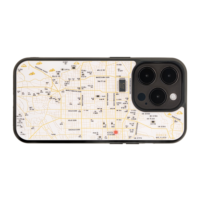 FLASH 京都回路地図 iPhone 15 Proケース 白
