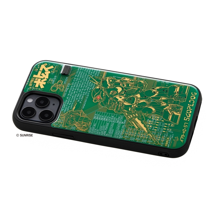 FLASH スコープドッグ 基板アート iPhone 12/12 Proケース 緑 ななめ