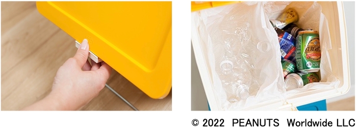 ロックシステム搭載で安心、ゴミ箱としても優秀!