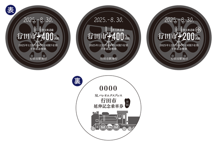 SLパレオエクスプレス行田市延伸記念乗車券　イメージ1