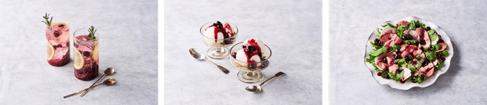 『ブルーベリーのソース』　アレンジメニュー