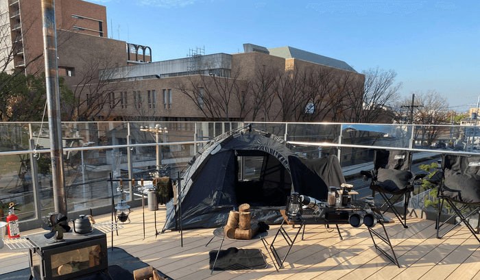 キャンパス内でのテント設営イメージ