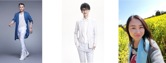 写真左から:Kevin老師・呉淼(ウーミャオ)老師・張凌藺(リンリン)