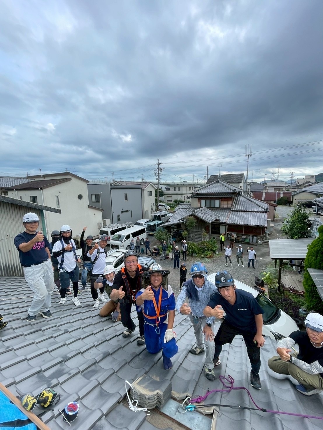屋根の日活動写真ロープ講習
