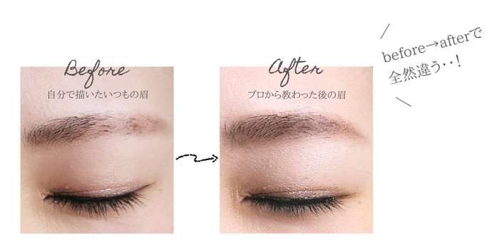 どうですか?眉だけでこんなに変わります!