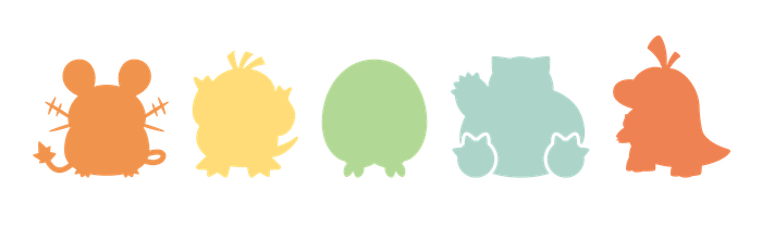 コメダ珈琲店特別装飾店舗・ポケモンシルエット