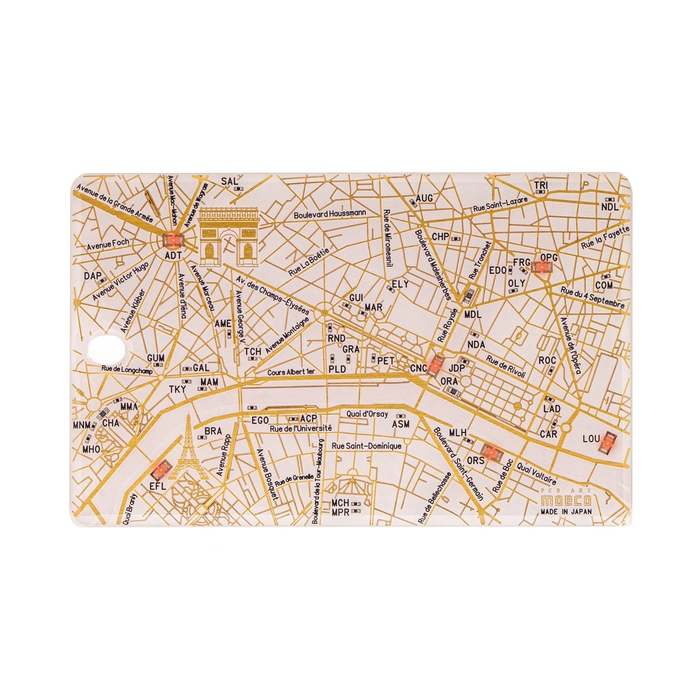 FLASH Paris回路地図 LED6 ICカードケース 白