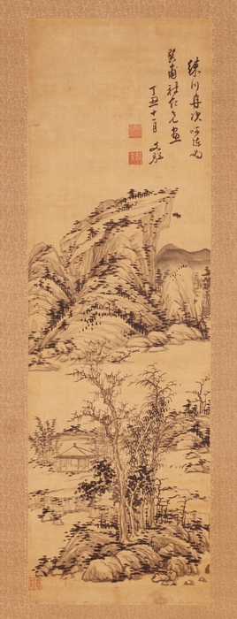 渓亭山色図 楊文そう筆 明・1637年 絖本墨画 京都国立博物館蔵(※貸与予定作品)