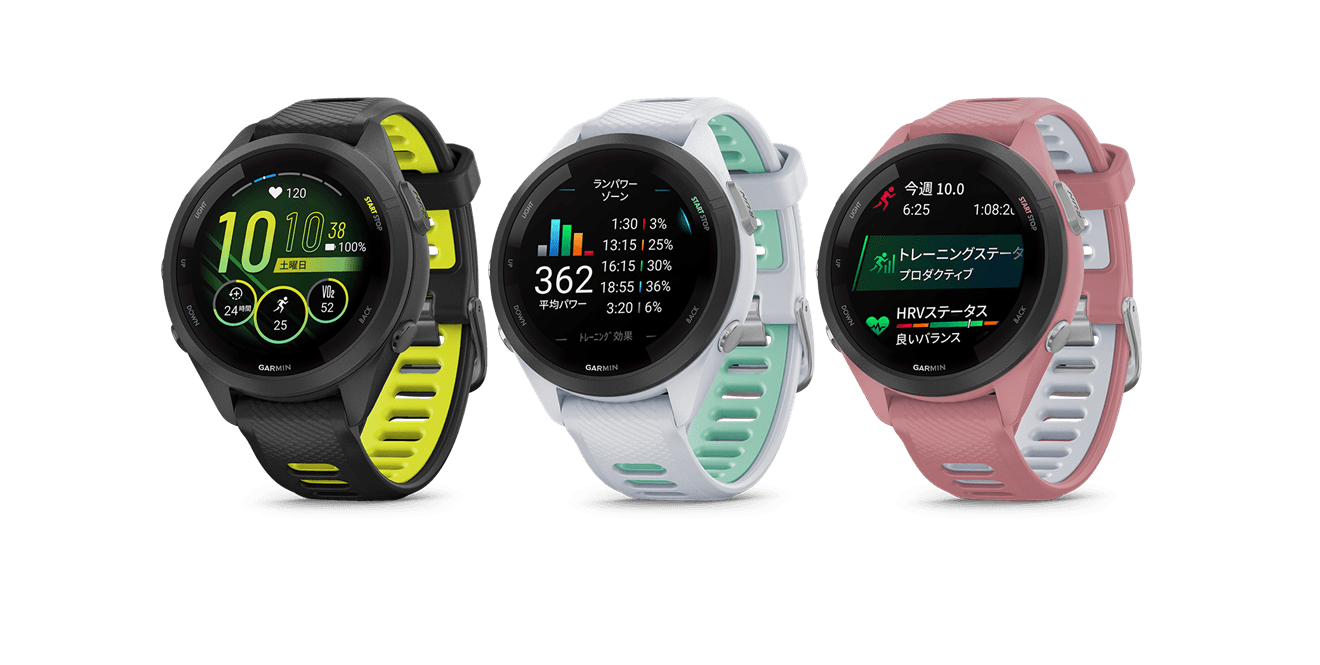 『Forerunner 265S』 Black / White / Pink