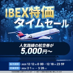 【航空券 片道 最大86%OFF】IBEX特価タイムセール