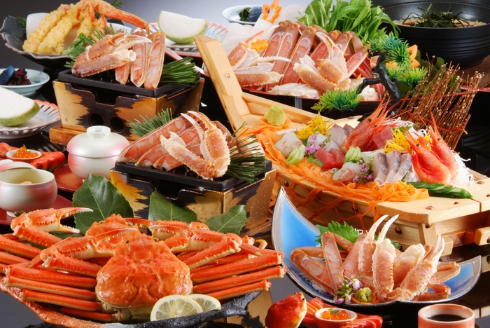 魚介造り盛り×カニ3杯付カニフルコース