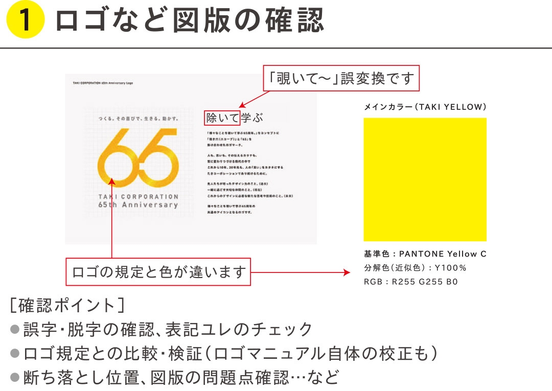 校正サービス例:(1)ロゴなど図版の確認