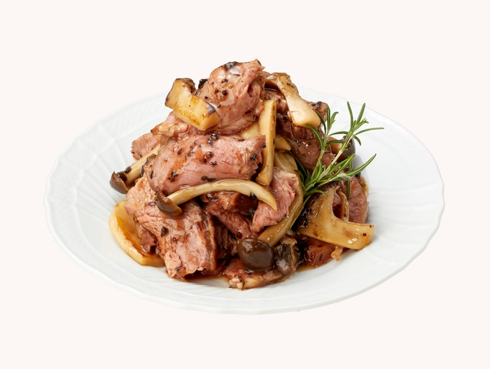 <エクリュ>黒トリュフソース使用ローストビーフ きのことトリュフのソース