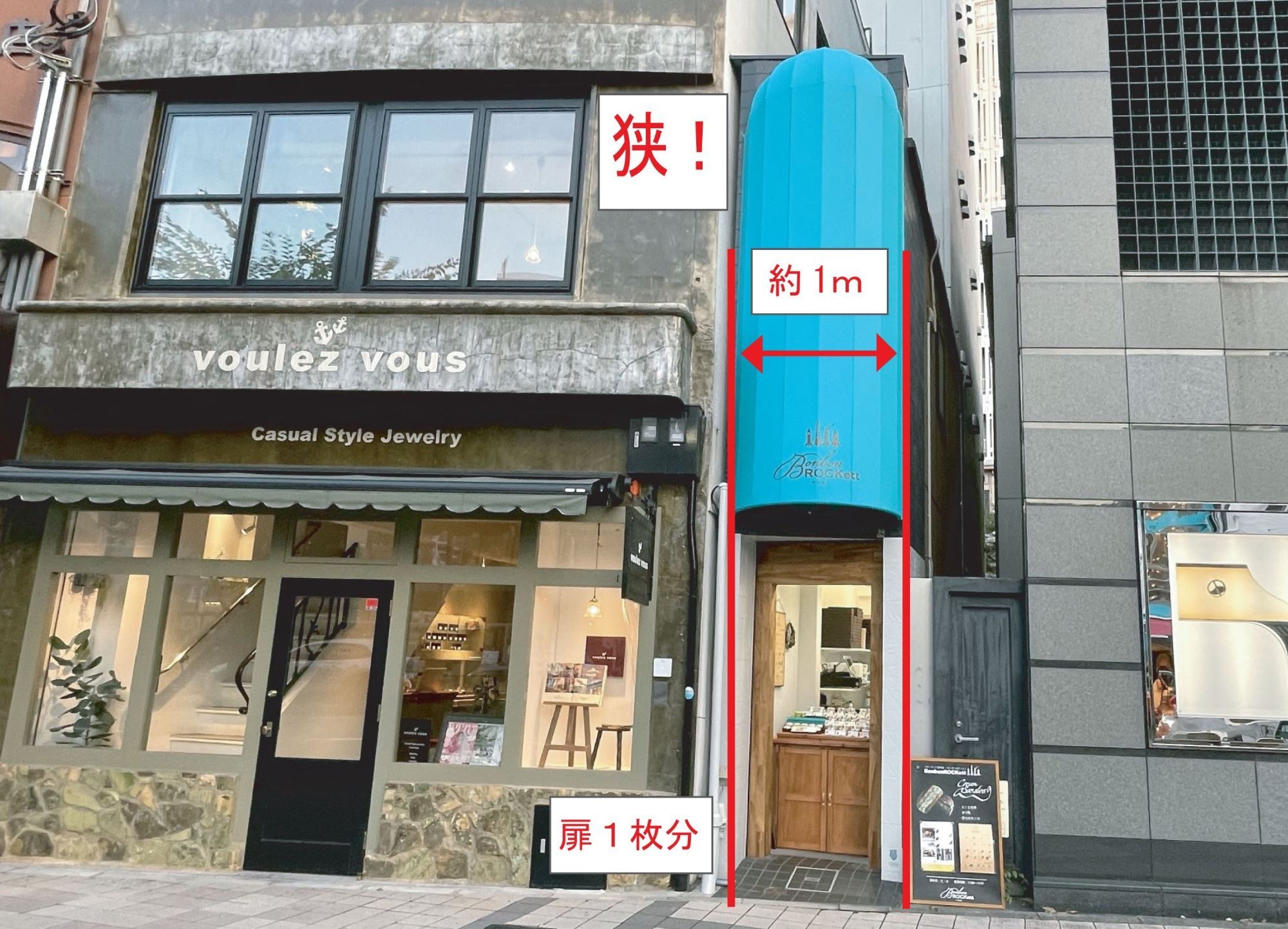 扉1枚分しかないお店って見た事ありますか?
