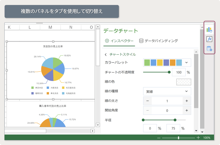 サイドパネルのカスタマイズ
