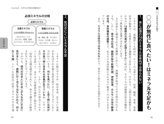 『細胞美人になるコツ集めました』Chapter3 ミネラル不足は万病の元!より
