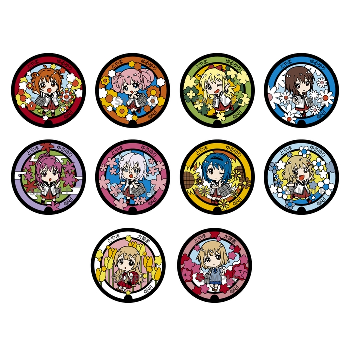 【ゆるゆり&大室家】ステッカー(マンホール蓋風)