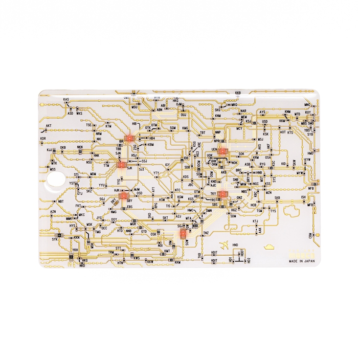 FLASH 東京回路線図 LED6 ICカードケース 白