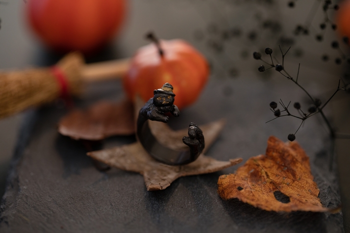 <限定>黒猫のエナンリング 3,960円