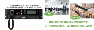 業界初！大型複合施設におけるより安全な避難誘導が可能な、 超大規模施設向けラック型非常用放送設備 「FS-A2500シリーズ」を発売
