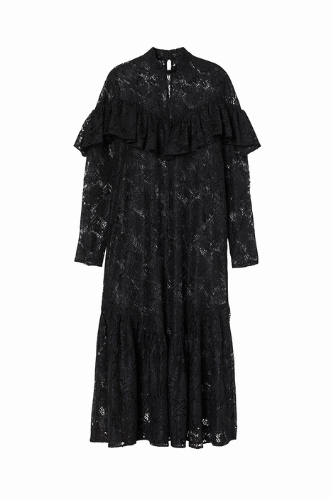 フラウンスレースワンピース¥5,999(100%リサイクルポリエステル) ※店舗: 渋谷店・新宿店・原宿店・ランドマークプラザ横浜店・二子玉川ライズ店・名古屋松坂屋店・心斎橋店・梅田店・天神店