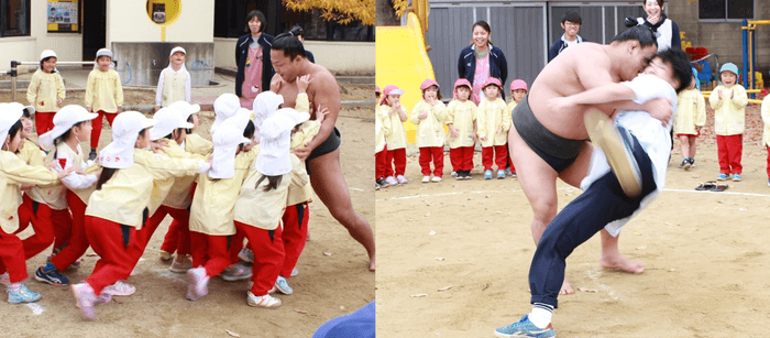 令和元年(2019年)の園児・実習生との交流会の様子