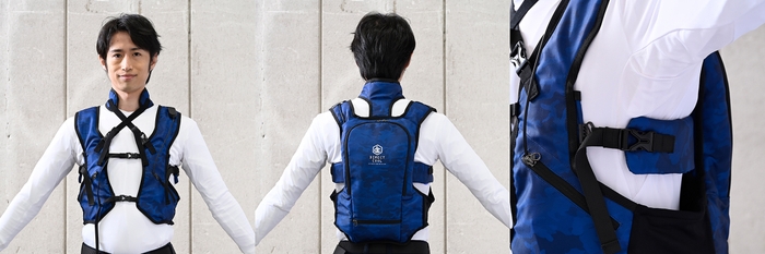 業界初の「首元&脇下ウイング」