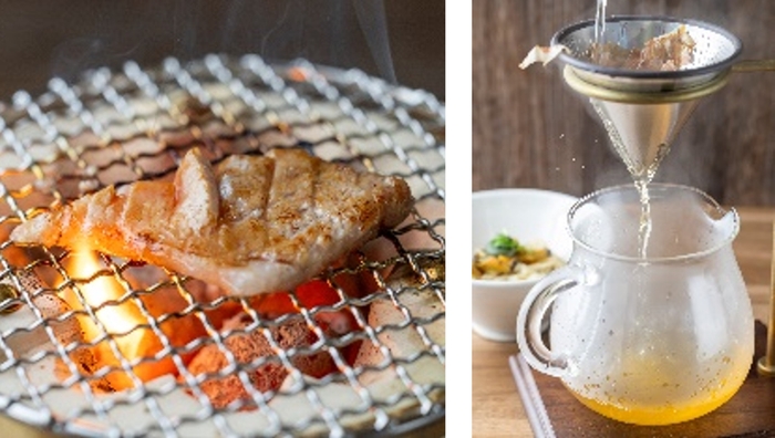 最後まで楽しめる出汁付き!「うお焼き定食」