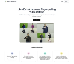 東京工芸大学 工学研究科博士前期課程1年 村井亮太さんが開発した 日本語手話の指文字データベース「ub-MOJI」が公開　 ～ 9/23手話言語の国際デー ～
