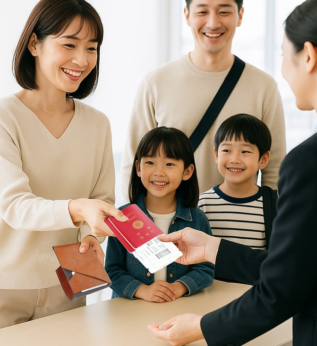 空港で慌てることなく、スムーズな手続きが可能
