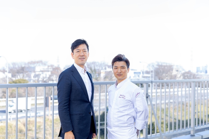 (左)FSX(株)藤波克之社長 (右)小清水寛美エグゼクティブシェフ