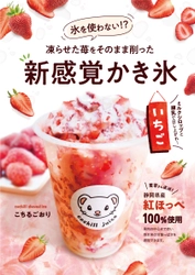 【TVで話題！】氷を使わないかき氷！？ フルーツジュース専門店が作る、新感覚かき氷「こちるごおり」が登場！