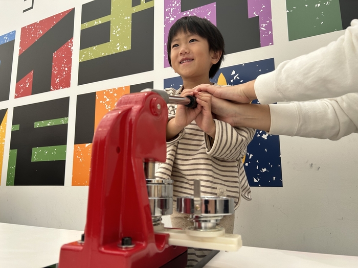 ▲自分だけの缶バッジをつくろう!