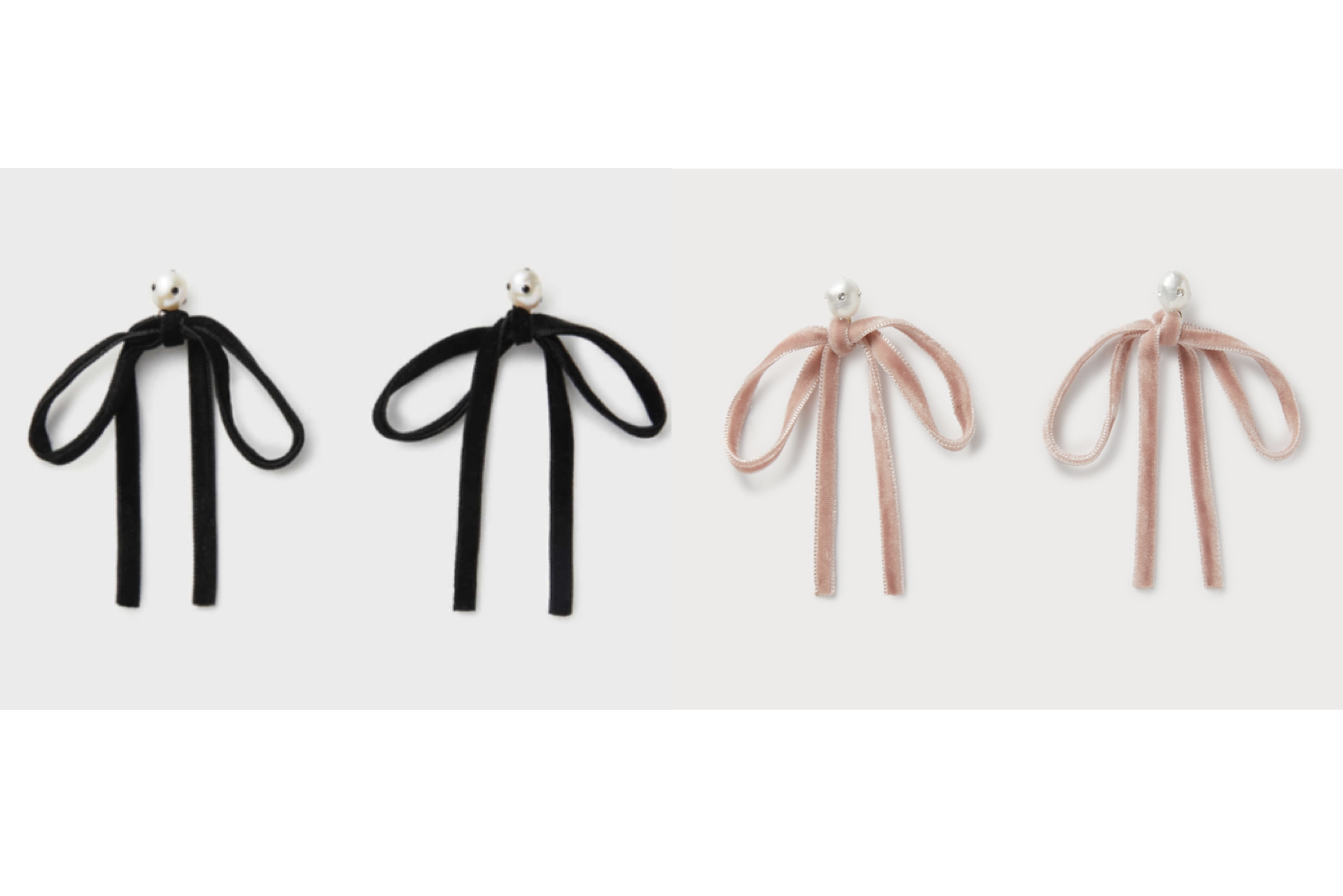 Ashore Bow Drop Earrings, Pink/Black