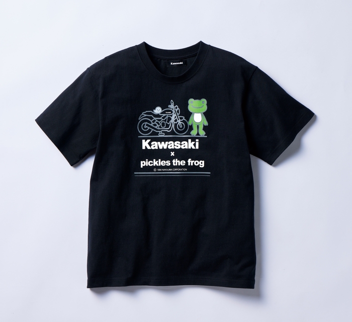 ●カワサキ×かえるのピクルス Tシャツ  ¥5,720(税込)/Ⅿ、Ⅼ/ブラック